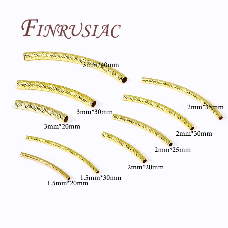 20 Stück 18 Karat vergoldetes Messing, gebogenes Rohr für Schmuckherstellung, DIY-Armbänder, Halsketten, Zubehör, Rohr-Abstandshalter-Verbindungsperlen – Detail 20