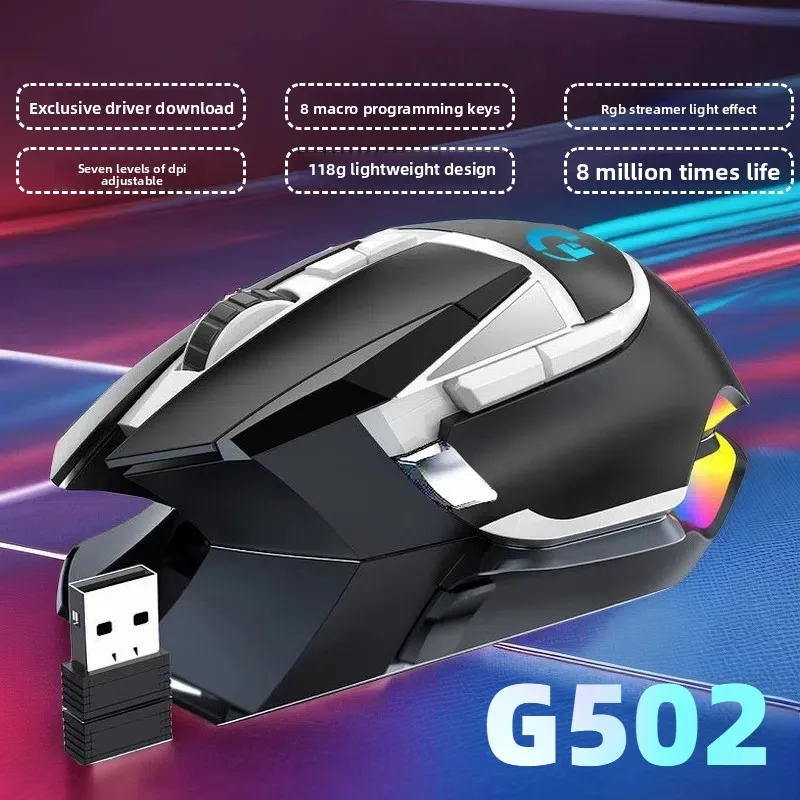 G502 HERO Gaming Mouse 12800 DPI 8 Programmable Buttons RGB Wired Mouse for PC,Competitive FPS Battle Royale Gift for BoyfriendO view 2