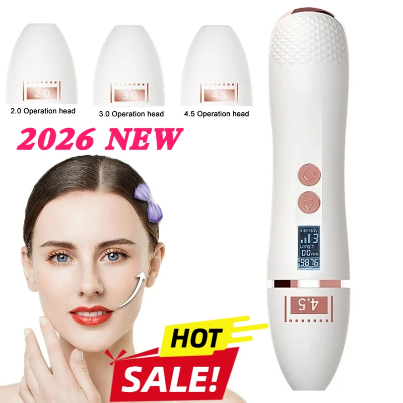 7DミニHIFU美顔器、目元ケア、顔、首のしわ減少、アンチエイジング、家庭用スキンマッサージャーによる精密なリフティングと引き締め