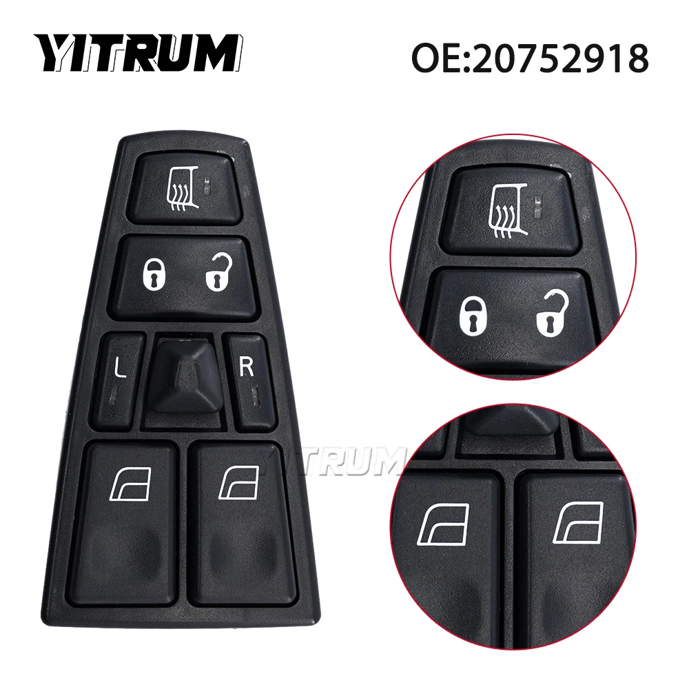 YITRUM 20752918  Window Control Switch For VOLVO FH12 FM12 FM9 FH FM VNL 21277587 20568857 21354601 20953592 20455317 20452017