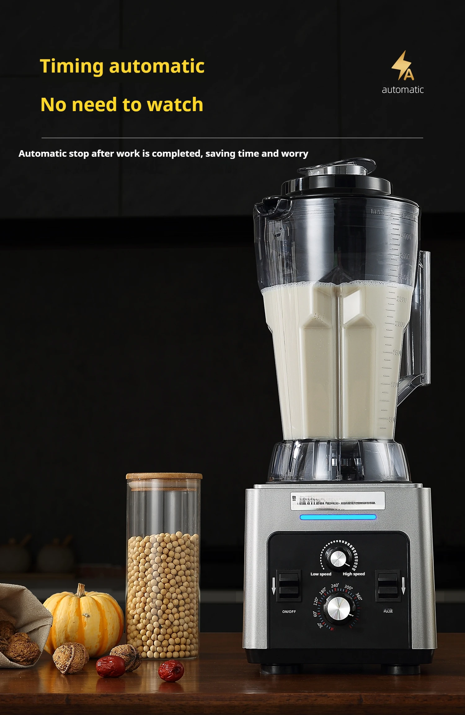 Rompecabezas comercial de leche de soja: procesador de alimentos de gran capacidad y alta potencia para cafeterías