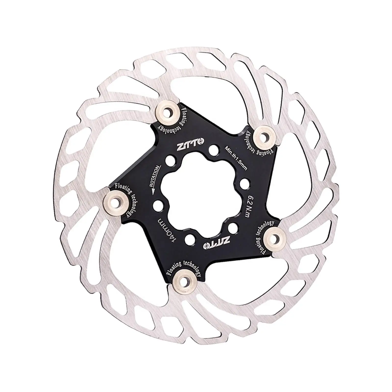MTB Disc Brake Rotor 140mm Stainless Steel Rotor Kit for Road Bike Hydraulic Brake Cooling Replacement Parts
