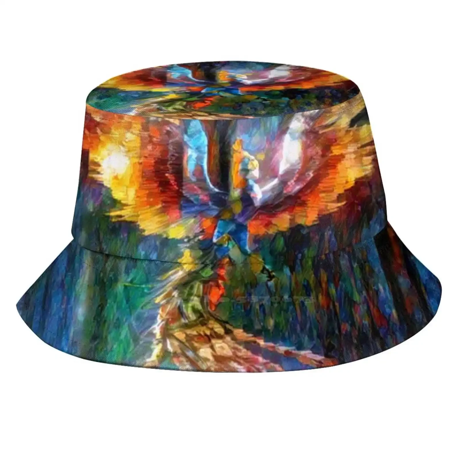 The Rise Of The Phoenix Print Bucket Hats Sun Cap Phoenix Bird Flames Fantasy Mythical Bird Cool Firebird Blaze Eagle Animal