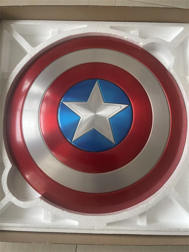 60cm New Marve Model Toy 1:1 Captain America Shield Aluminum Alloy Production Shield Model Collectibles Ornaments Gift For Boys