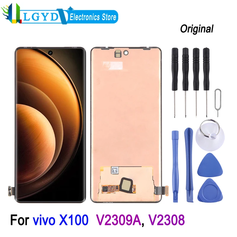 

Оригинальный 6,78-дюймовый AMOLED ЖК-экран для Vivo X100 V2309A V2308 5G, дигитайзер сенсорного экрана телефона, запасная часть для ремонта