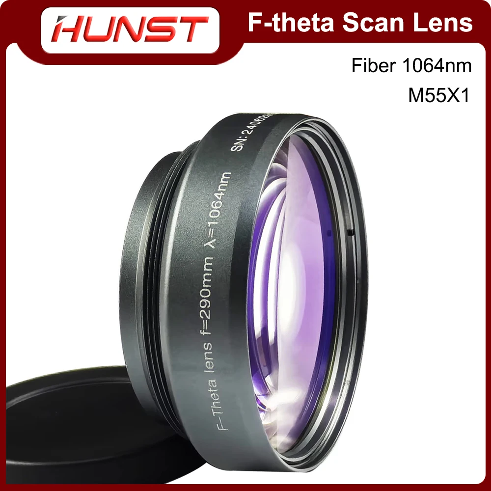 

HUNST F-theta Scanning Lens Thread M55X1 Small Field Lens for 1064nm YAG Fiber Laser Marking Machine