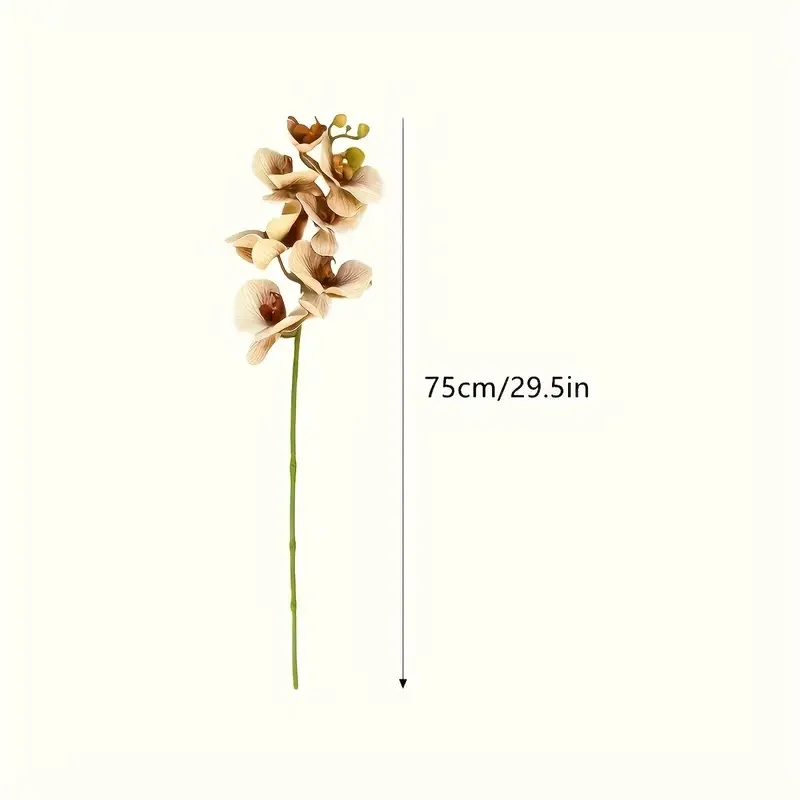 Nordic 7 köpfe Schmetterling Orchidee Künstliche Blume Real Touch Gefühl 75 cm Gefälschte Blumen Für Wohnzimmer Hochzeit Tisch Vase dekoration – Detail 5