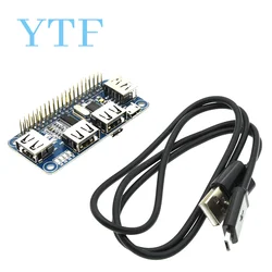 4 Ports USB HDM HUB HAT For Raspberry Pi 3 / 2 / Zero W Extension Board USB To UART For Serial Debugging Compatible With USB