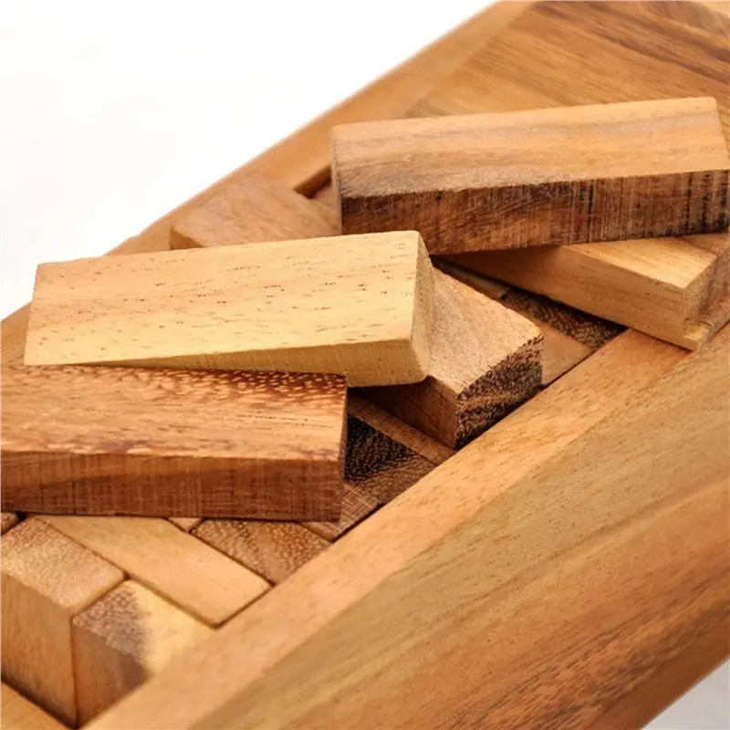 A89E-2X Wood Tumbling Tower Game For Party Games, Outdoor Games For Adults And Family, Classic Stacking Block Games,L