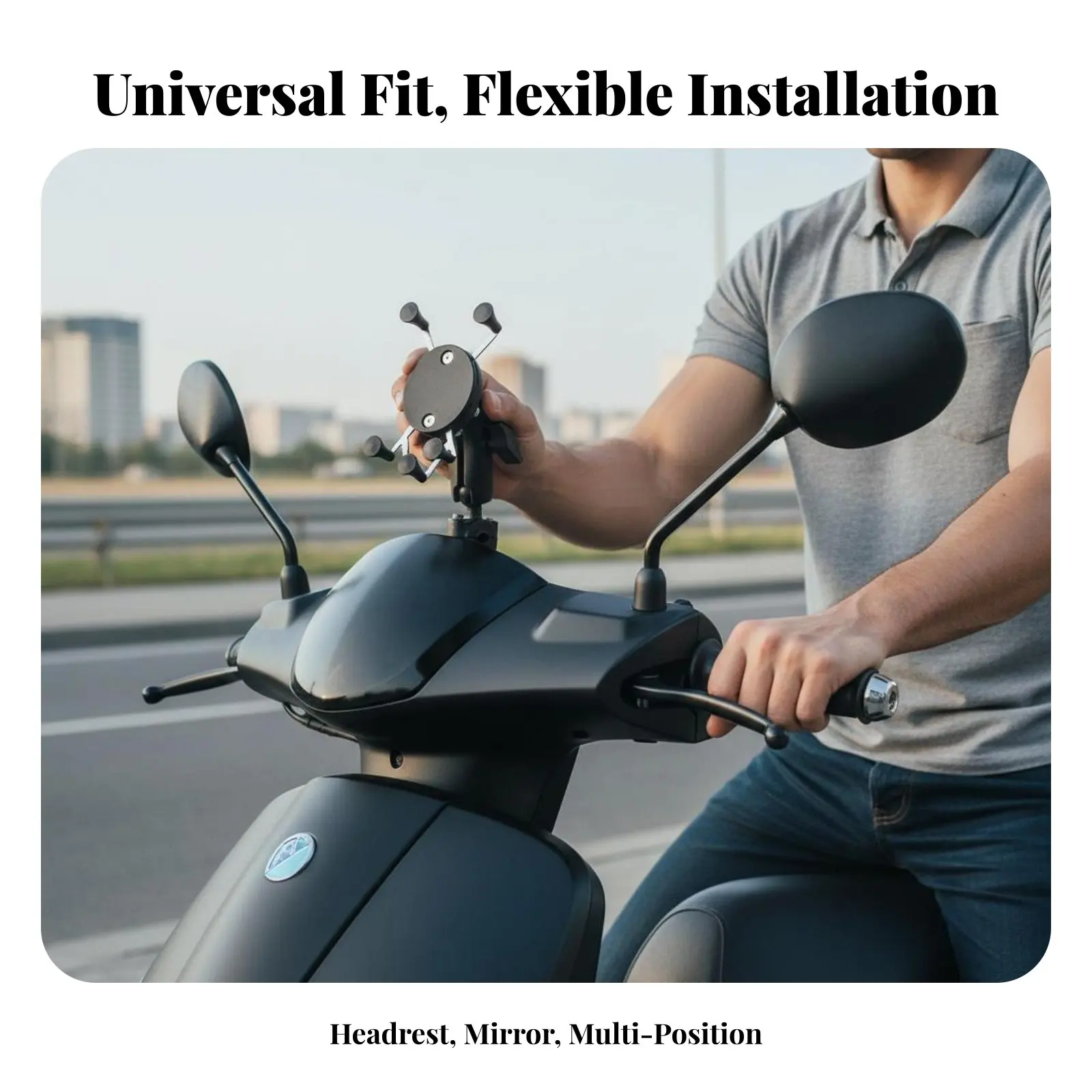 

Motorcycle Side Mirror Ph Single Mount Easy Insta Wi Wiwill Ation Car Headrest Ph Single Holder 360° Rotatable Long-Lasting