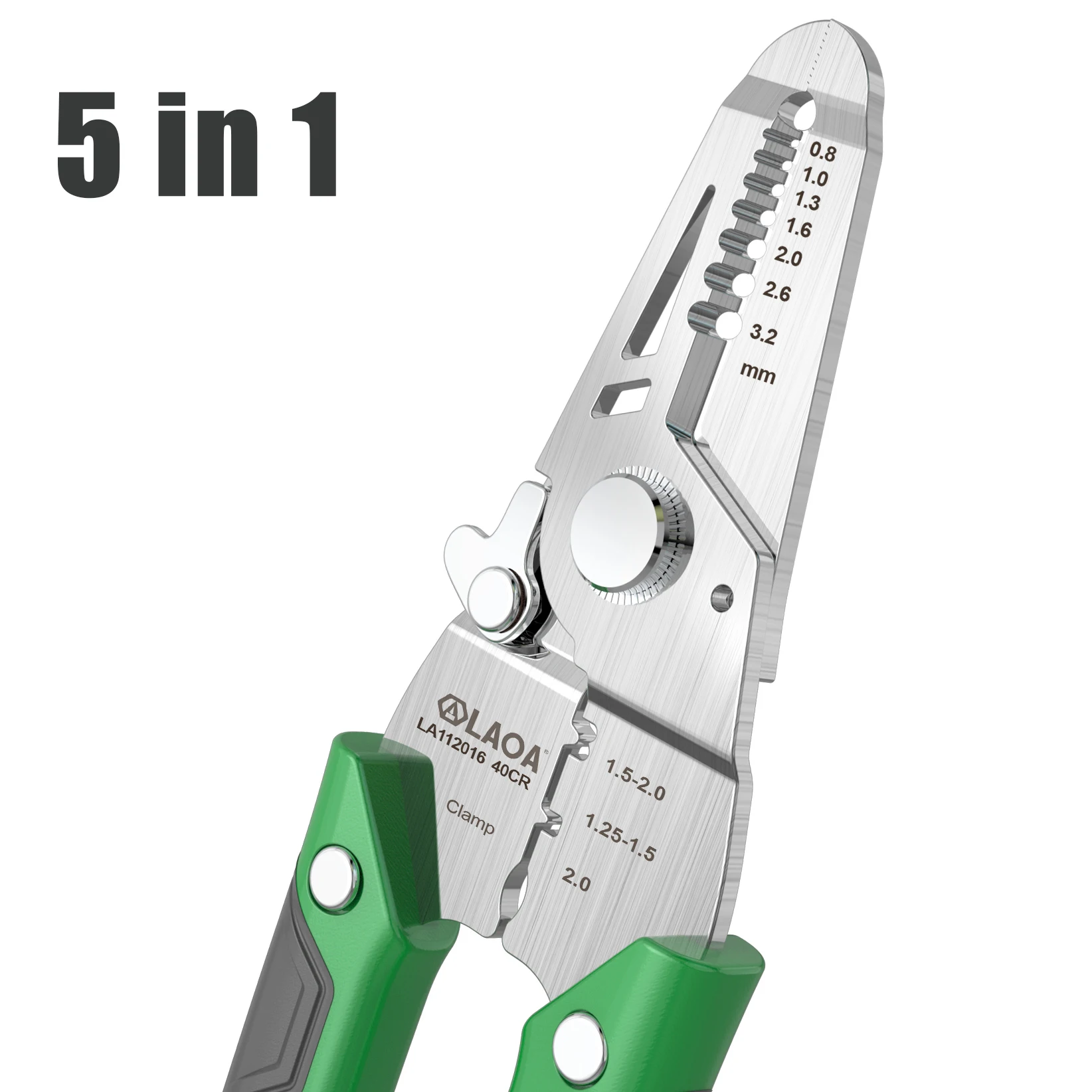 LAOA Stainless Steel Wire Stripper Cable Cutting Tool Terminal Crimping Pliers Professional Electrical Tools