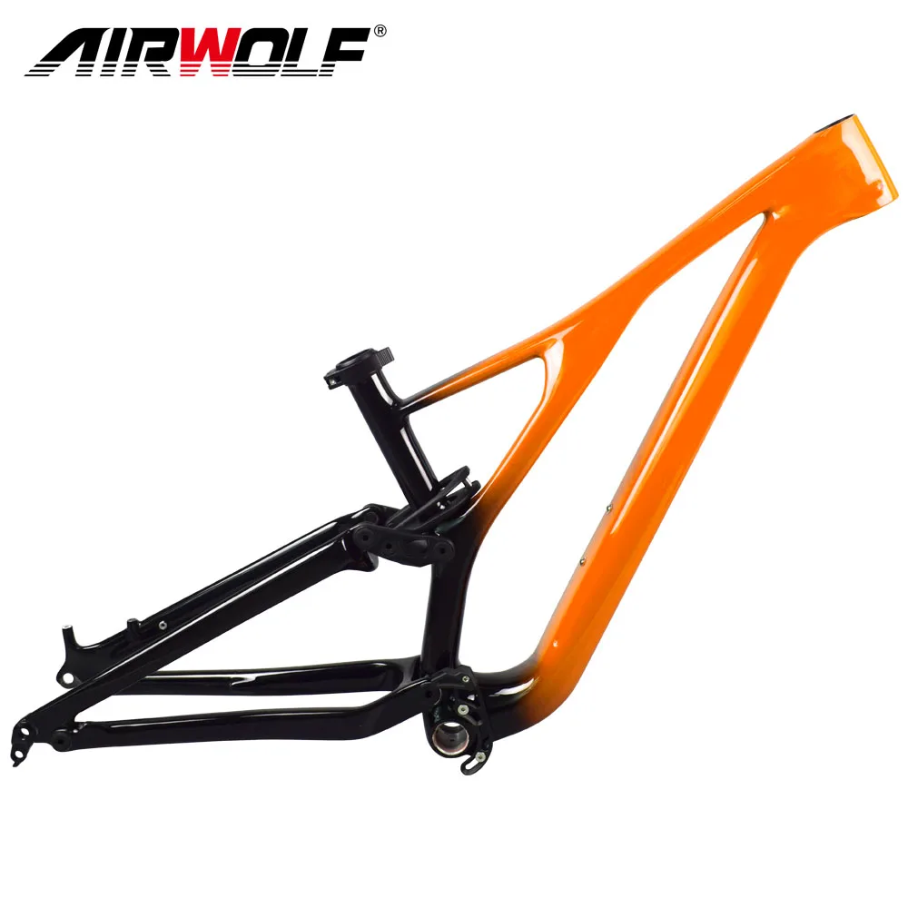 Airwolf Full Suspension 29 mtb Frame Enduro Carbon Frame MTB Soft Tail Carbon Mountain XC Frames Cycling Frameset BSA