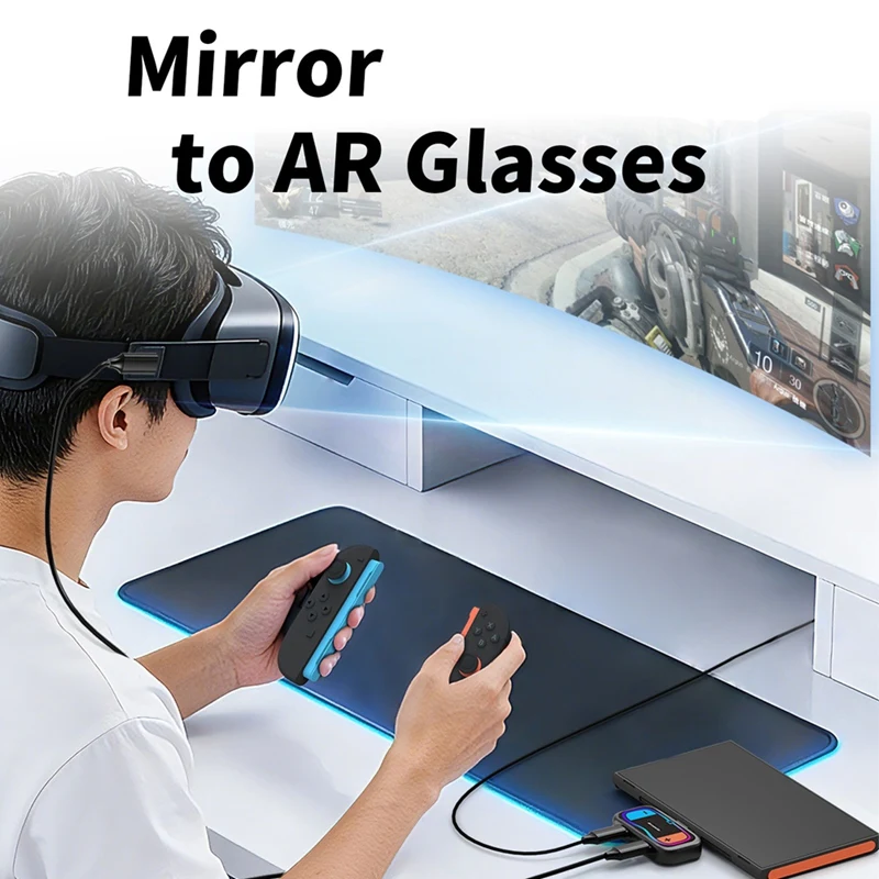 Super Sale Direct Connection Converter 4K@60Hz USB C to AR Glasses and Charging Adapter for Nintendo Switch 2, Support HDR