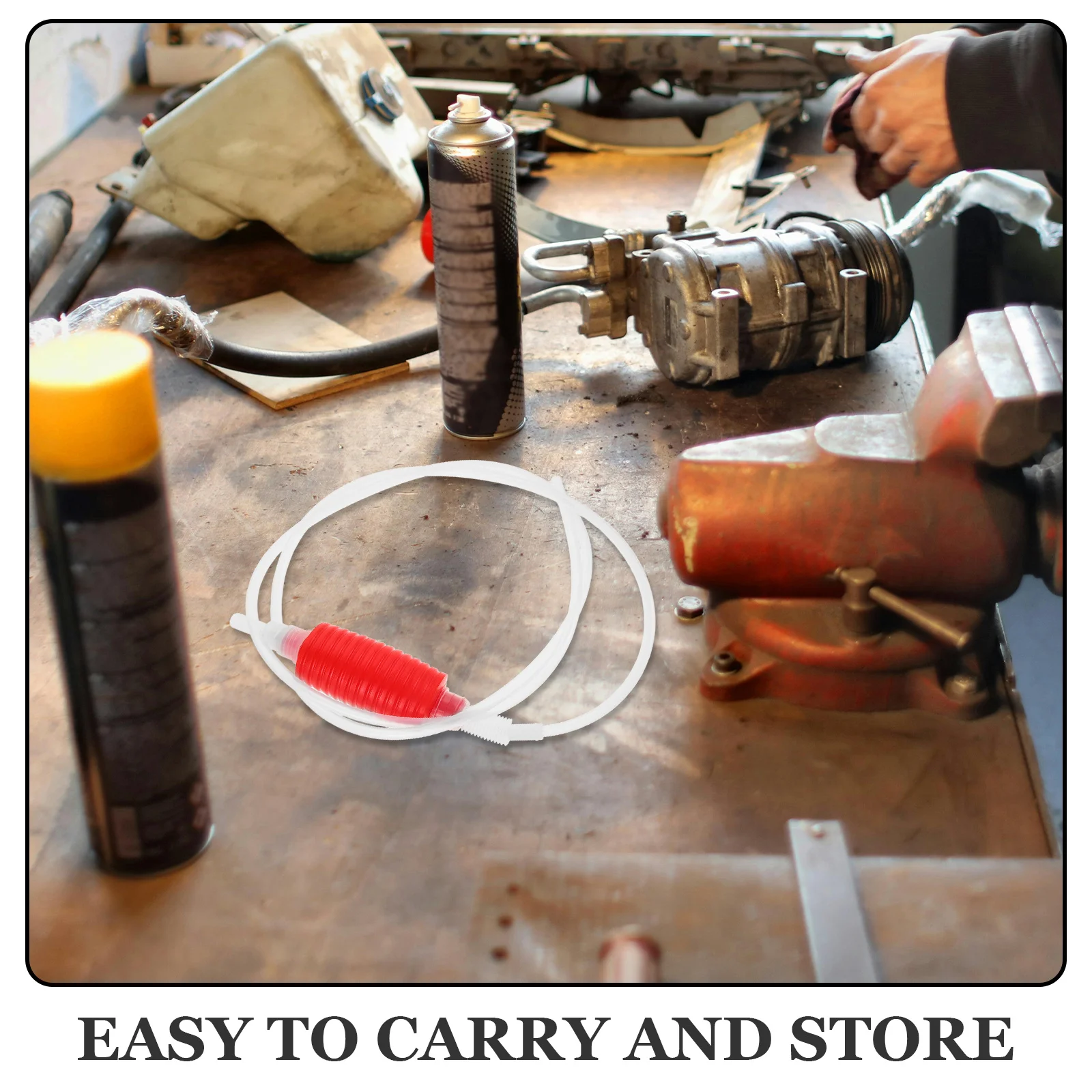 

Manual Fuel Transfer Pump Hose Extended Car Siphon Pump Water Oil Transfer Tool Portable Lightweight Gas Siphon