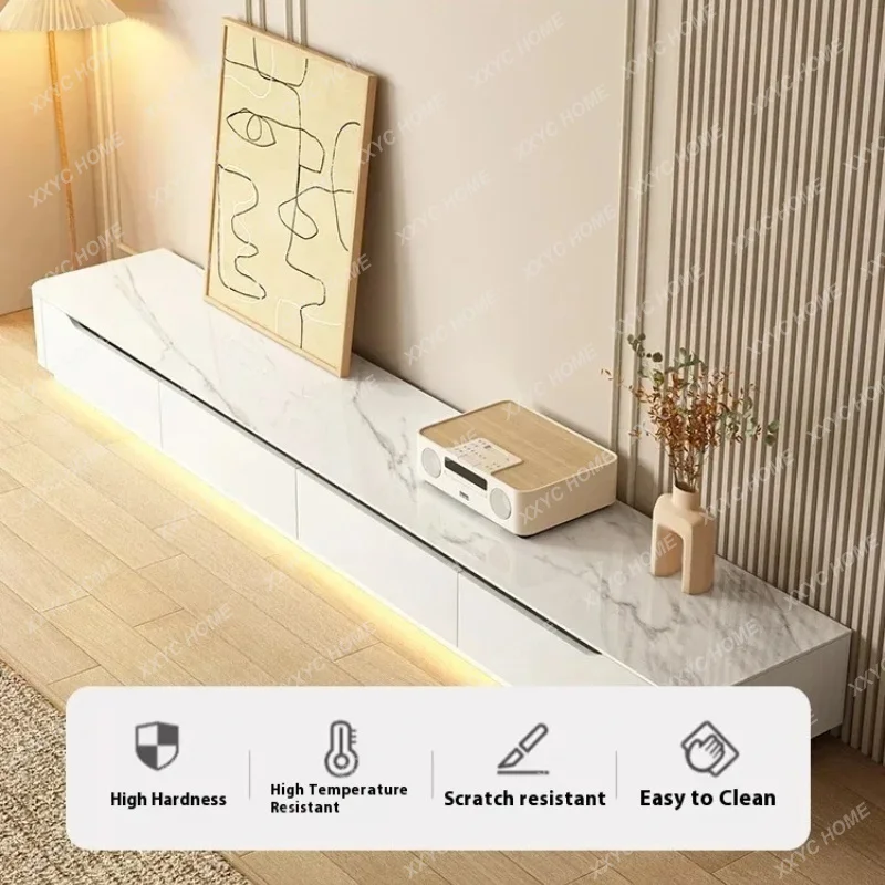 XX Aesthetic Tv Stand Design White Modern Luxury Tv Cabinet Center Floor Living Room Tray Television Table Furniture