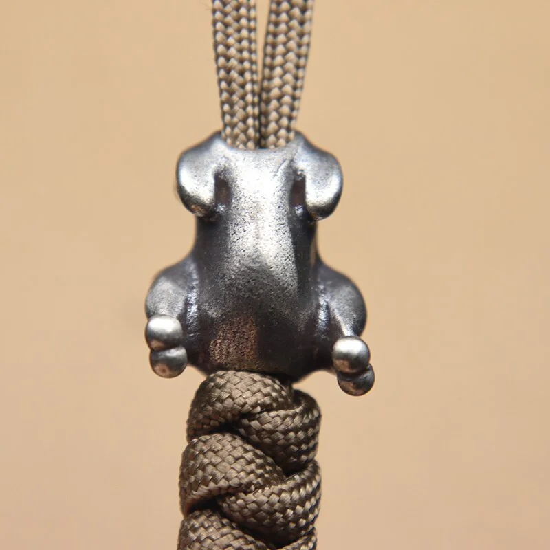 1Pc EDC Brass Turkey Chicken Knife Beads Paracord Rope Pendants Charms DIY Lanyard Accessories Outdoor Tools