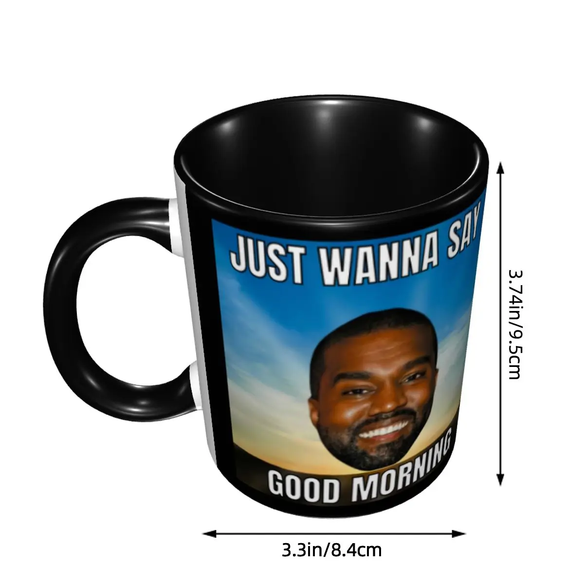 Funny Kanye West Meme Mugs Personalized Rapper Music Producer Ceramic Coffee Mug Creative Present