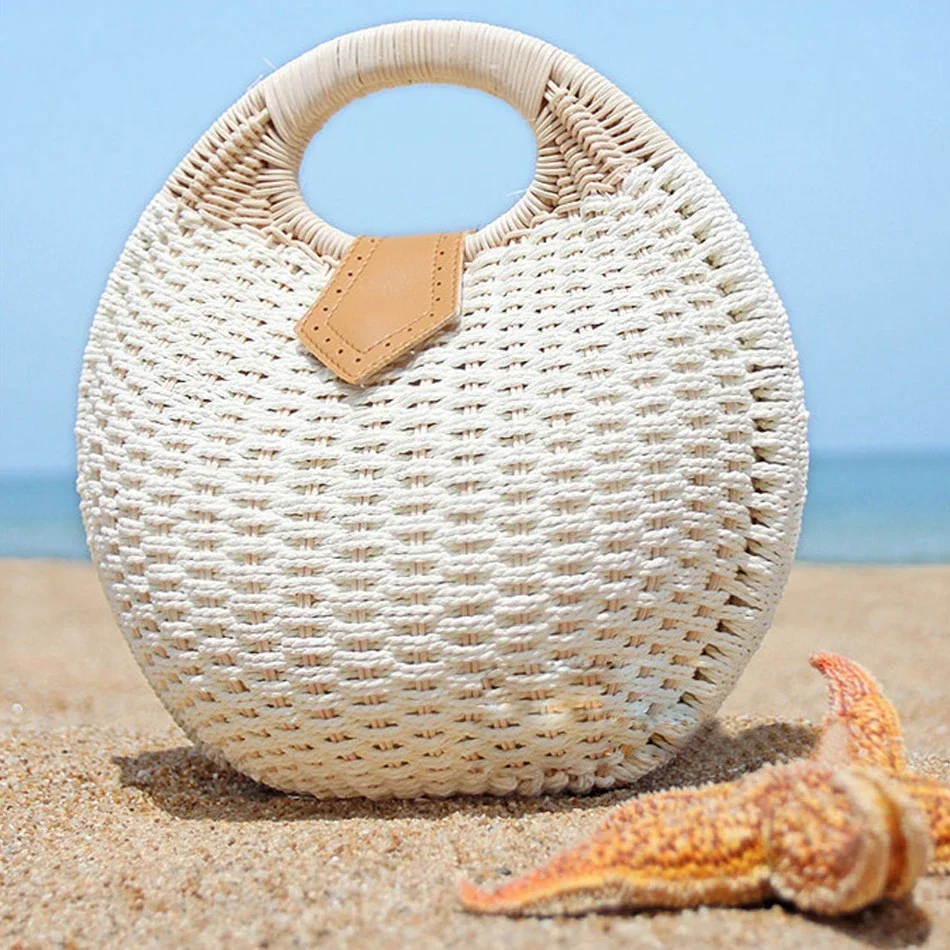 

Vivi Women Handmade Beach Bag Straw Totes Bag Summer Bags Natural Handbag Lady Girl Bag