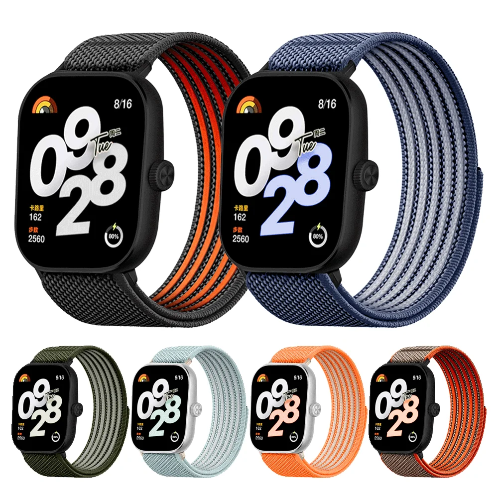 Nylon Braided Strap for Xiaomi Mi Band 10 Pro/9 Pro/8 Pro Sport Breathable Replacement Wristband for Redmi Watch 6/5/4 Accessory