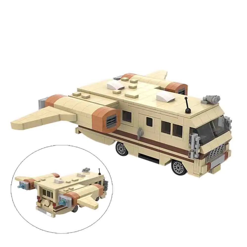 

MOC Spaceballs Eagle-5 Летающий космический корабль с космическими двигателями и крыльями, прилагаются для космической серии, кирпичи, игрушки, подарок для детей