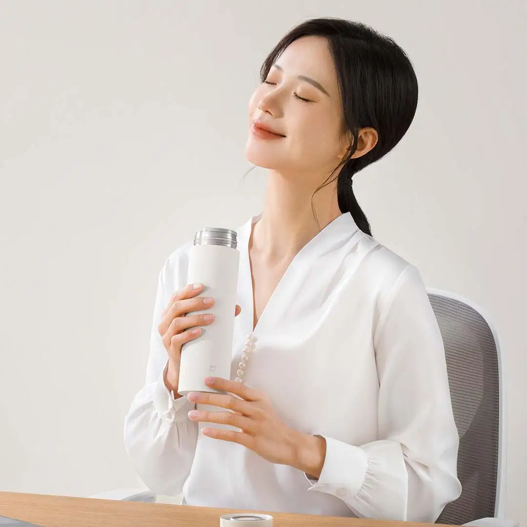 Xiaomi Mijia スマートサーマルカップ 500ML 316Lステンレス鋼内側 6時間長時間保温 10時間保冷真空カップ