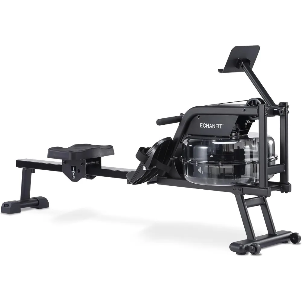 Water Rowing Machine - Magnetic Rower with Monitor,  Adjustable 16 Level Water Resistance and 32 Mechanical Resistance