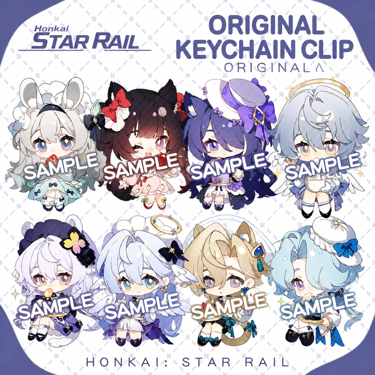 1Pcs Anime Game Honkai: Star Rail Robin Aventurine SparkleCute Pendant Keyring Backpacks Keychain Accessories Acrylic Decoration