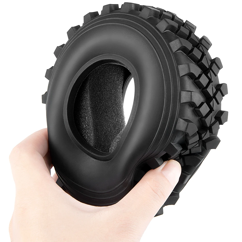 AXSPEED 2.2inch Rubber Tyres Rock Terrain Truck Tires Foam Insert for 1/10 Axial Wraith SCX10 Capra RBX10 TRX6 D90 D110 Parts