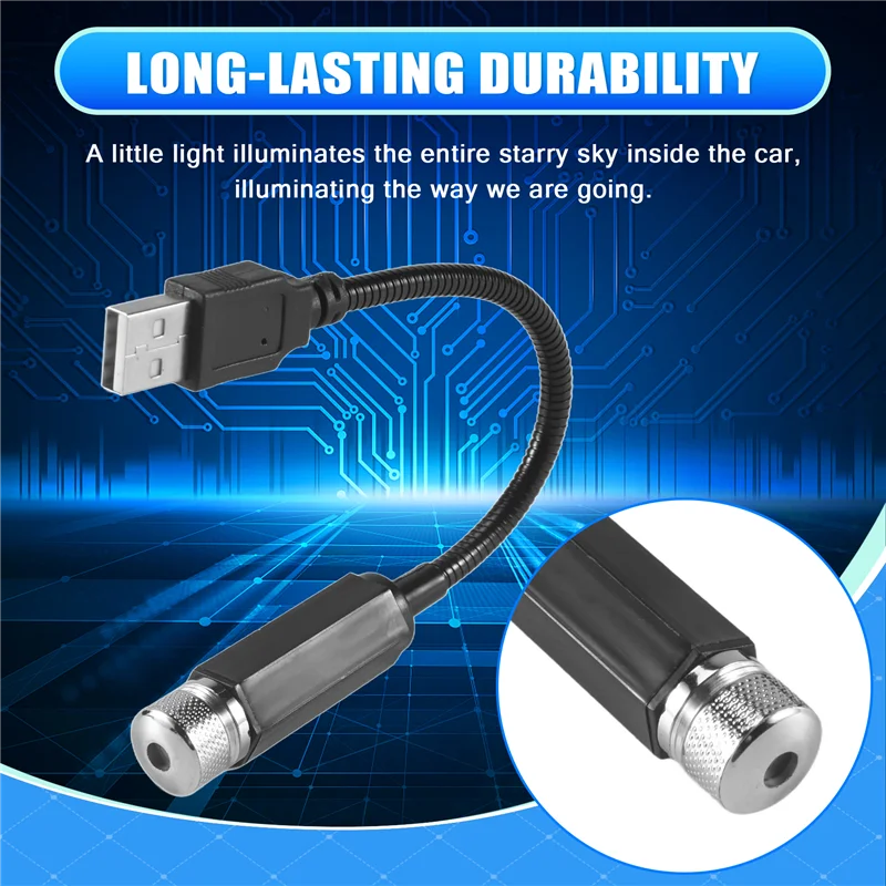 BAAG-автомобильные светодиодные огни звездного неба, интерьер автомобиля, атмосфера, потолок, ночная звезда, лампа, USB атмосферные огни