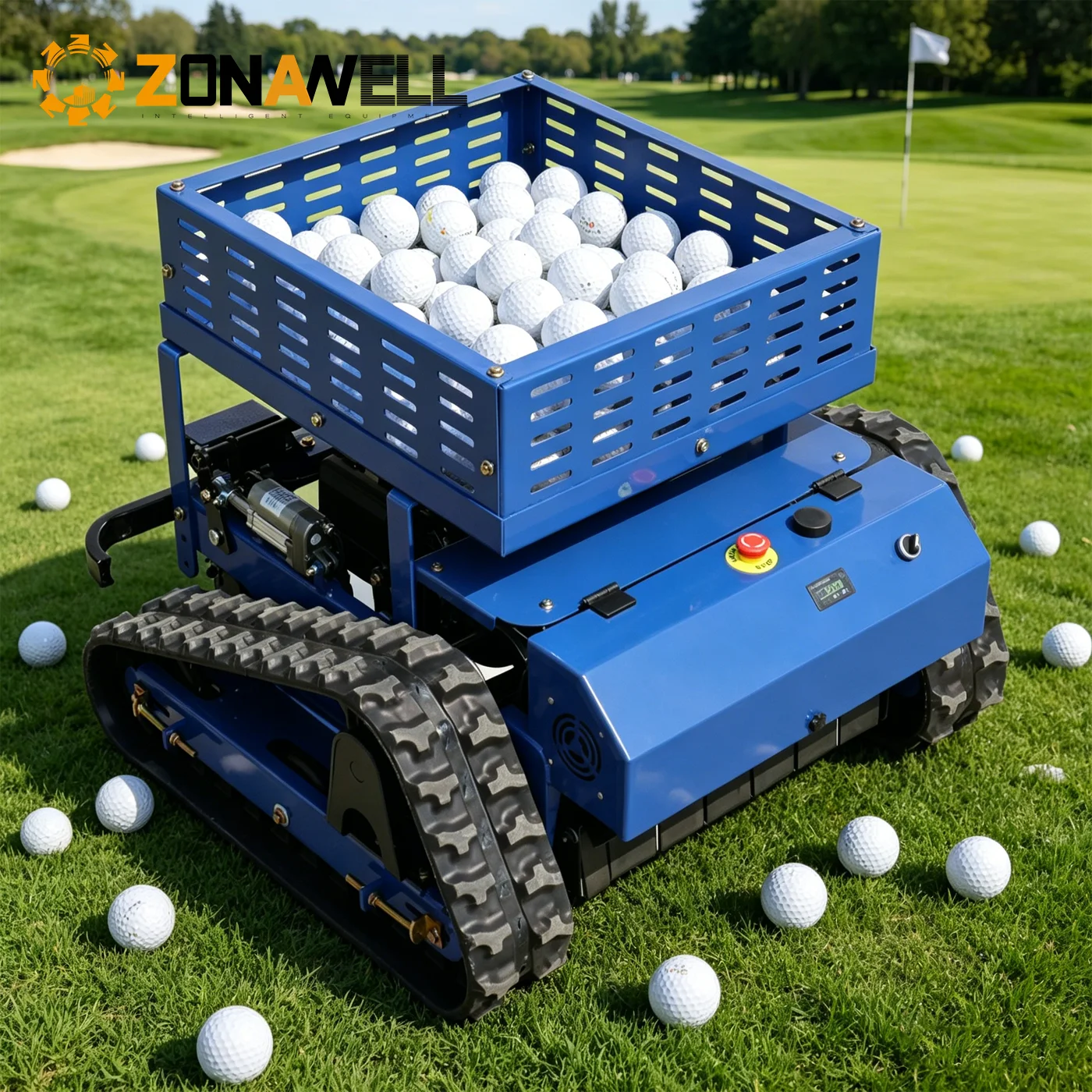 

Durable All Terrain Crawler ZNW-500 Remote Lawn Mower CE Approved, 500W Brushless Motor Storage Shelf Agricultural Yard