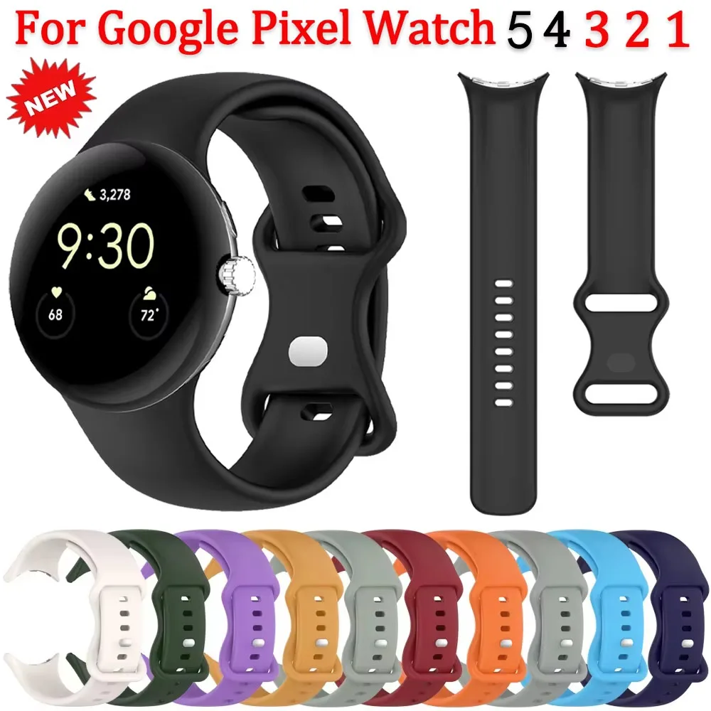 �y�Z�[�����zGoogle Pixel Watch 5�A4�A3�A45mm�A41mm�Ή��́A�_�炩���V���R�����X�g���b�v�BPixel Watch 5/4/3/2�p�̏��������p���X�g�o���h�B
