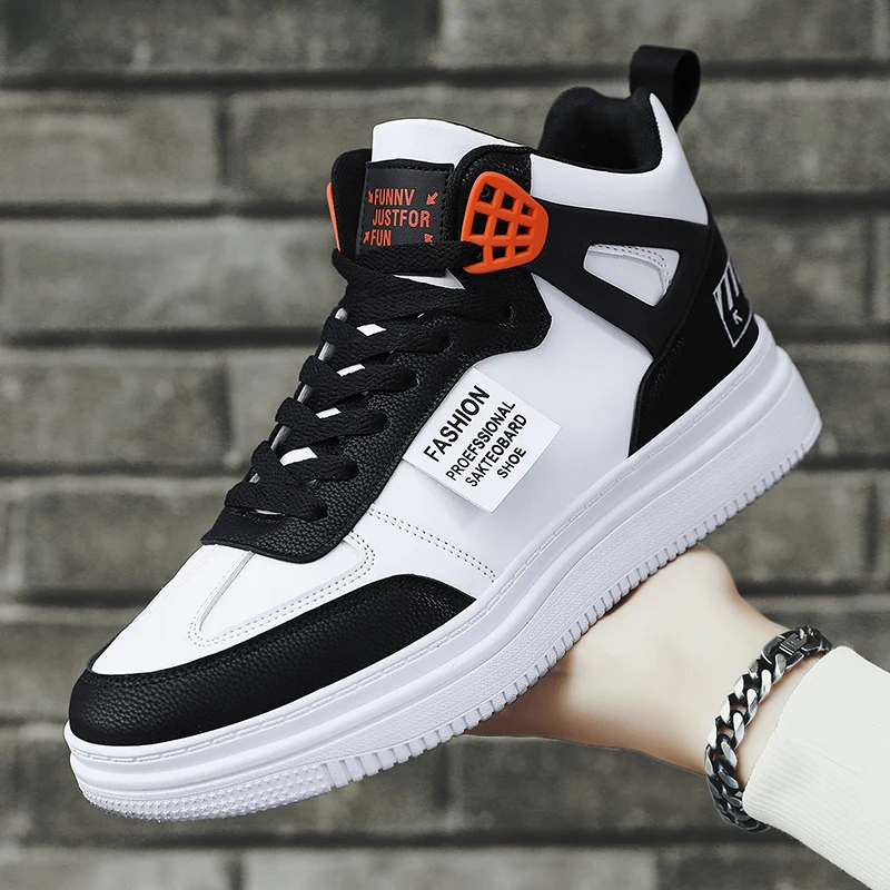 

2025 Youth White Women's Men's Sneaker Trend High Top Platform Shoes Men Spring Designer Vulcanized Shoes Plus Velvet Sneakers