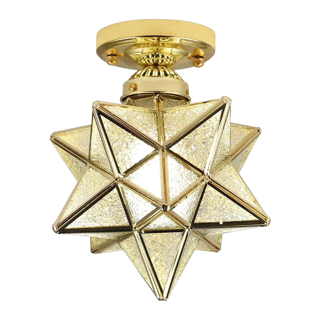 

Copper alloy aisle glass star corridor LED light 18W E27 energy-saving bulb bedroom