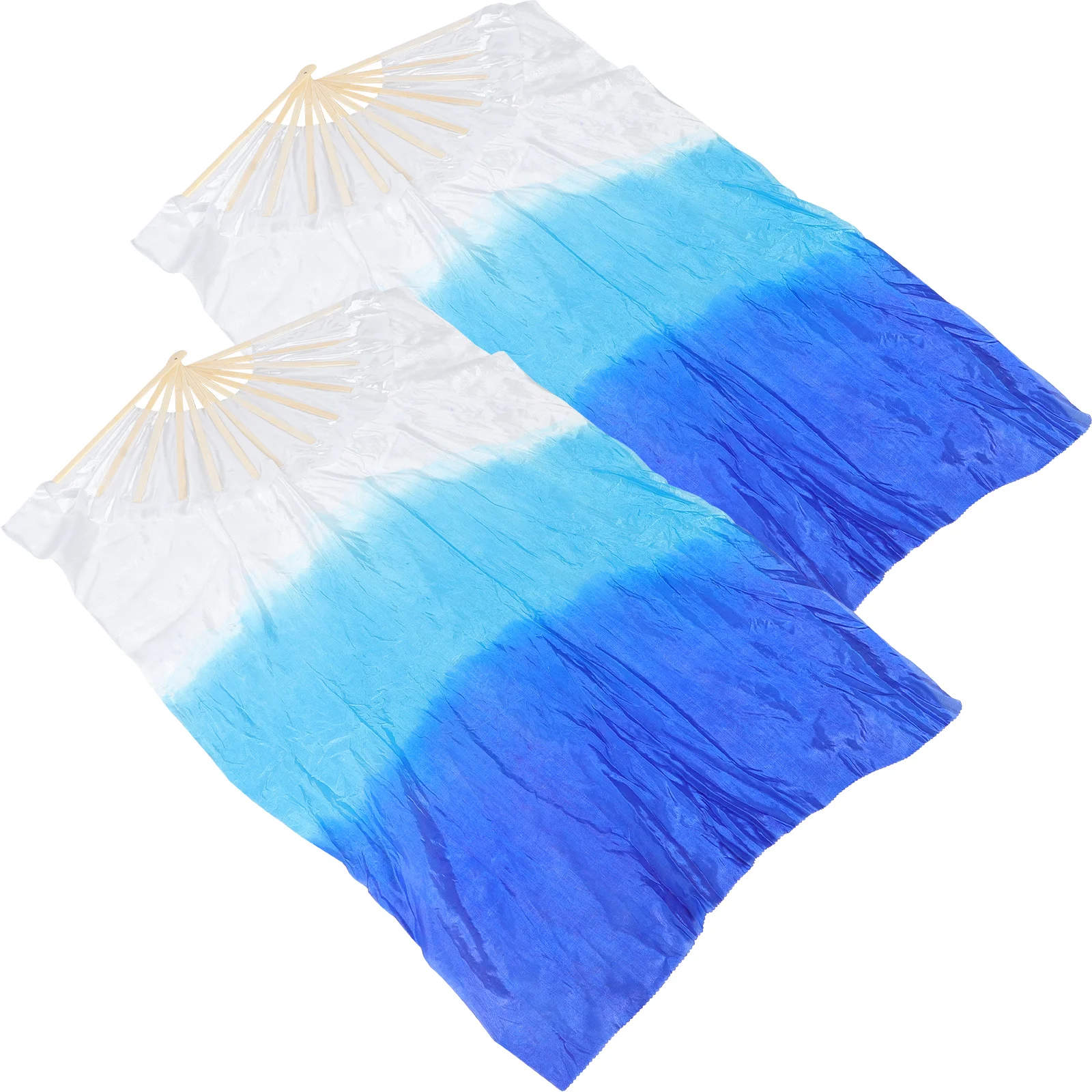 

Gradient Color Cloth Dance Fans 1.2m White Handheld Props for Chinese Yangko Folk Modern Ballet Group Jazz