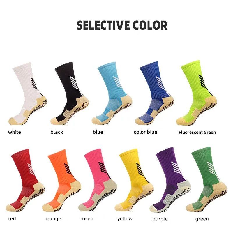 High Quality Anti Slip Soccer Socks Adults Kids Sport Towel Bottom Cotton Mid Tube Non Slip Football Hockey Baseball Grip Sock