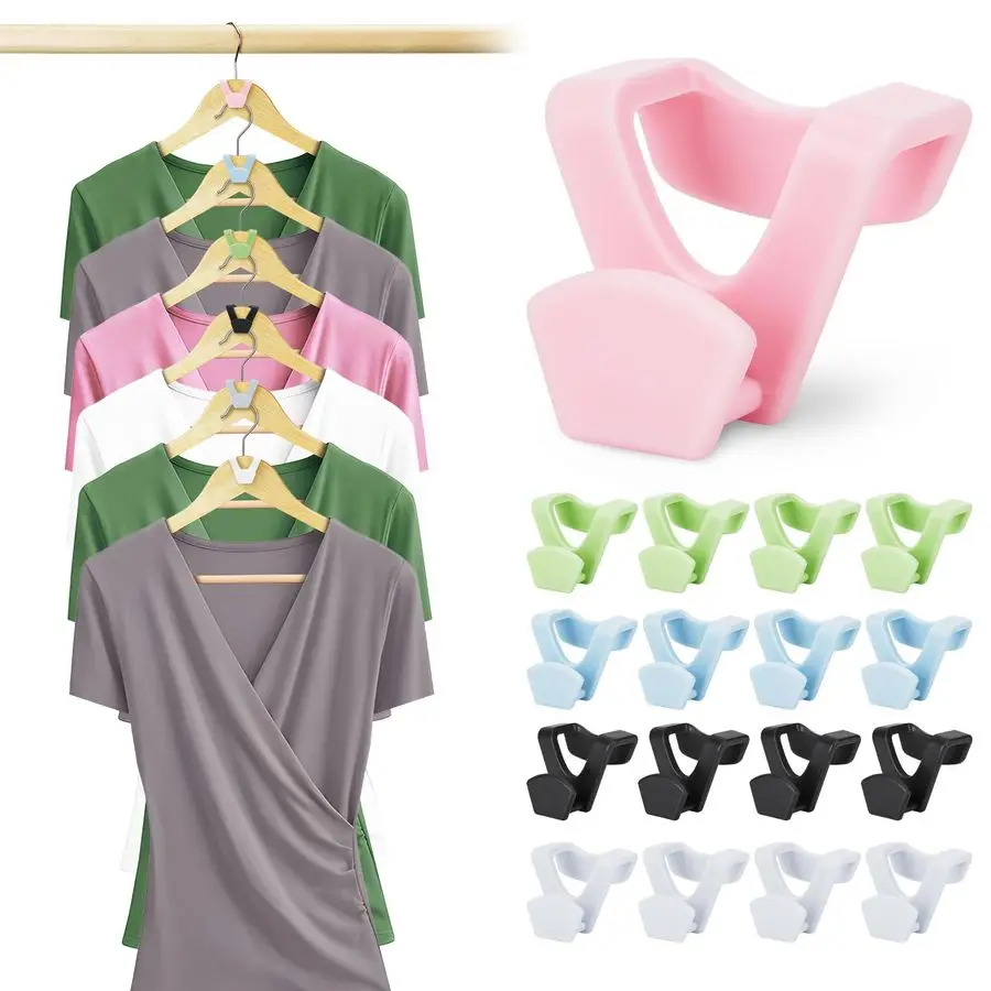 

Органайзеры и системы хранения для шкафов, необходимые вещи для студенческих общежитий, 60 шт. соединительных крючков для вешалок, экономящие пространство вешалки для одежды