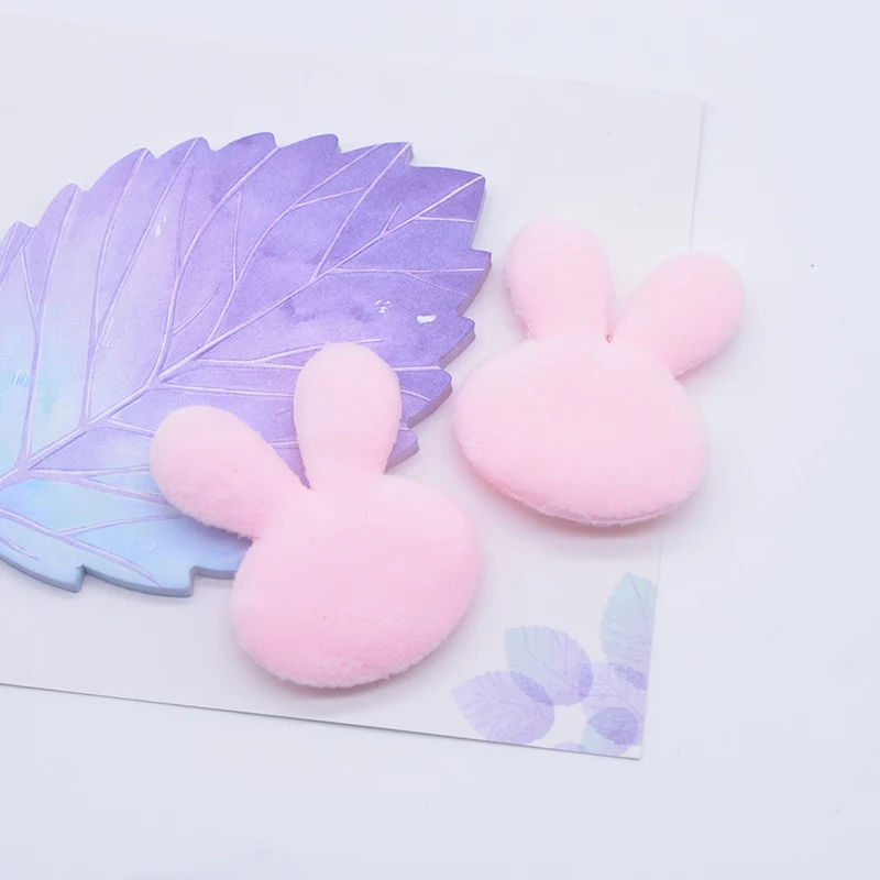 24Pcs 3.2*4cm Double Sided Suede Plush Kawaii Rabbit Appliques for Clothes Hat Leggings Sewing Patches DIY Headwear Accessories - view 5