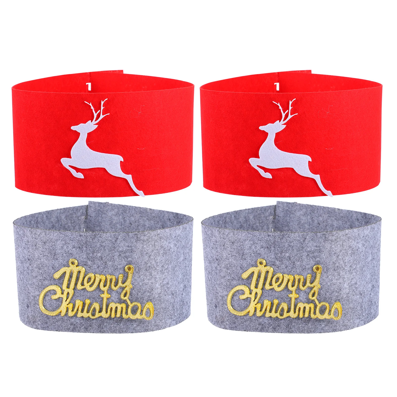 

4pcs Christmas Tree Skirt Base Mini Apron Red Xmas Decor Supply Creative Gift Space Elegant Traditional Design