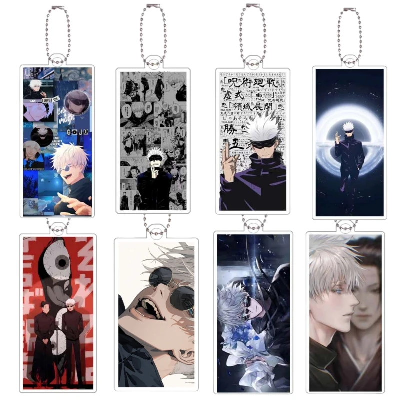 

7Cm Anime Jujutsu Kaisen Satoru Gojo Yuji Itadori Keychain Cute Student Backpack Pendant Accessories Decorations Kawaii Gif