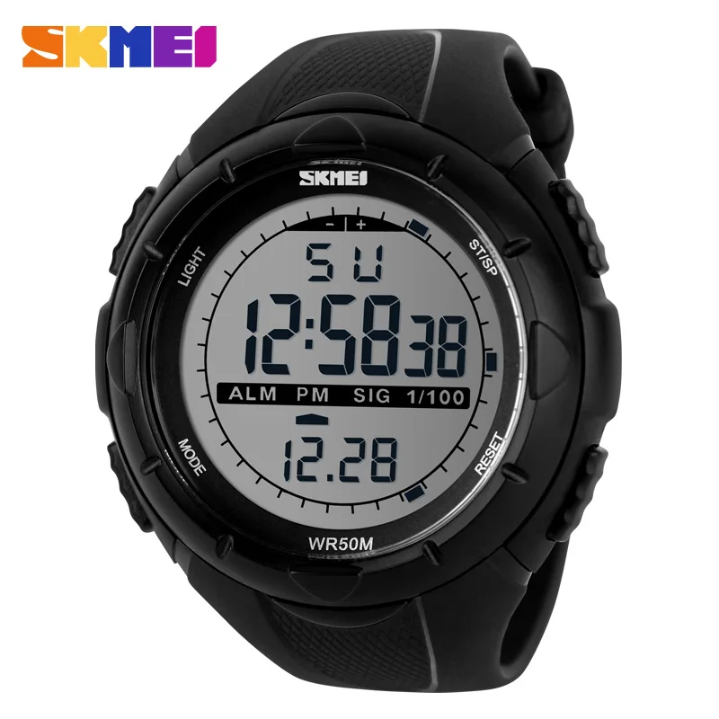 SKMEI 1025  reloj hombre Fashion Simple Sport watch  Men Military Watches Alarm Clock Shock Resistant Waterproof Digital Watch