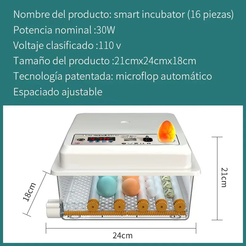 16 卵農場家禽全自動回転卵インキュベーターデュアル電気ミニ家庭用育雛鶏ガチョウアヒルの卵鳥