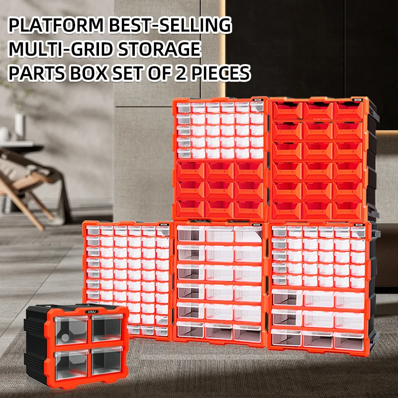 

AIRAJ 18/39/60 drawers Mini Storage Box Stackable Tool Storage Bin Screw Parts Crafts Sewing Thread Jewelry Storage Organizer