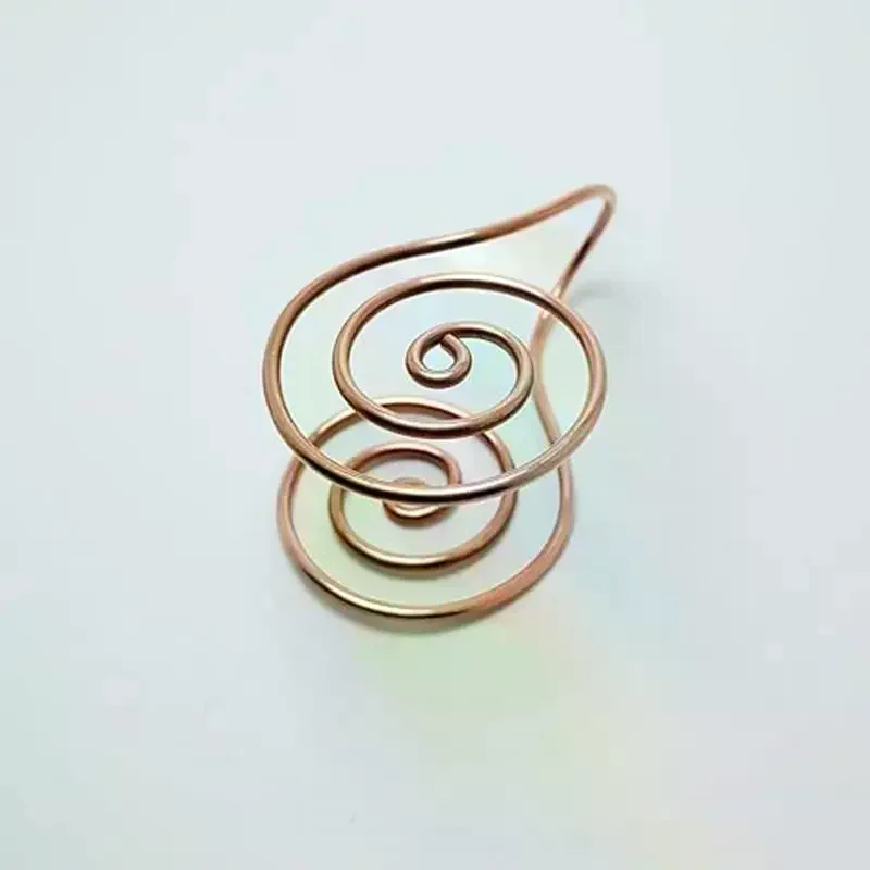 Adjustable Copper Palm Ring Portable Handmade Reiki Energy Spiral Hand Ring Jewelry Accessories Copper Cuff
