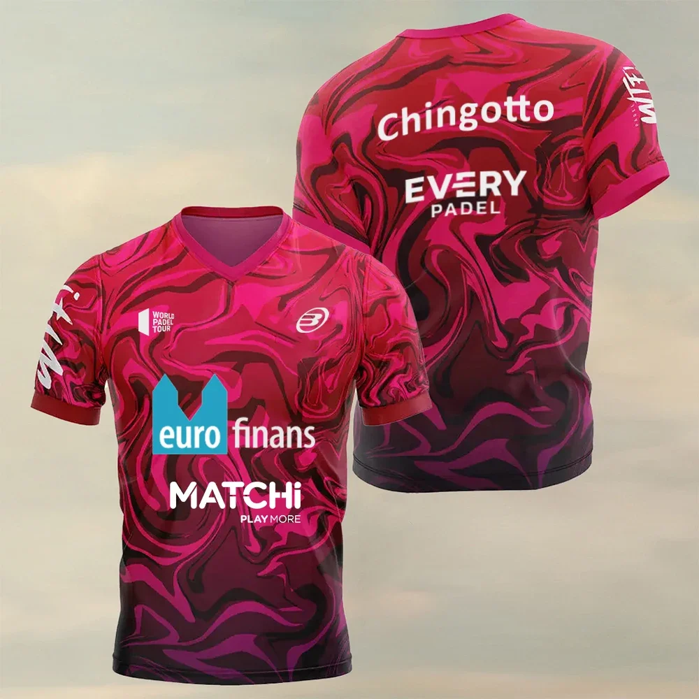 3D printed summer men's/women's fashionable sporty breathable T-shirt short-sleeved tennis quick-drying O-neck top