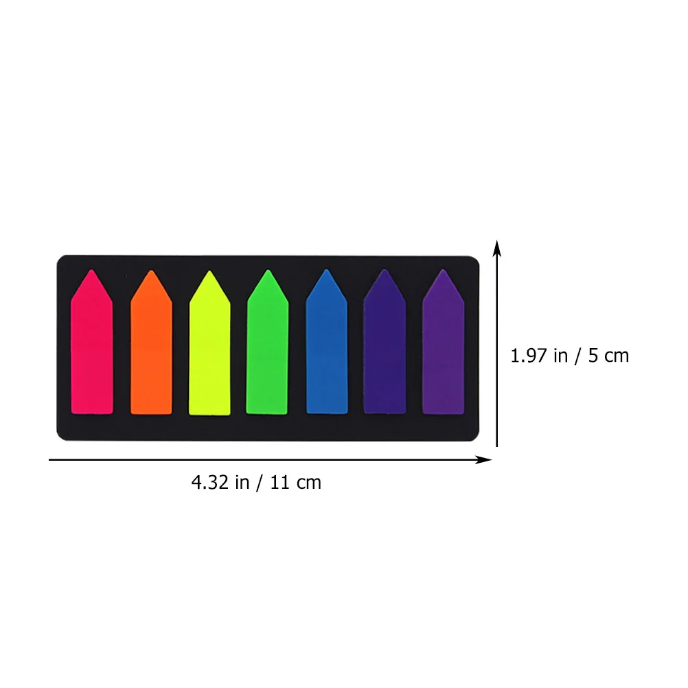 

6Sets Fluorescent Combination Colorful Label Stickers for Classification Memo Marking Ruler Card Index Pet