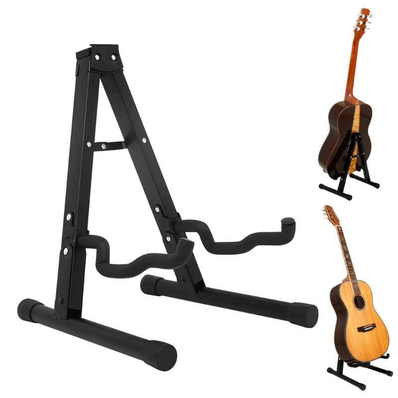 

11UE Universals Folding Guitar Ukuleles Floor Stand Metal Adjustable Floor Guitar Holder Stable and Well Constructed