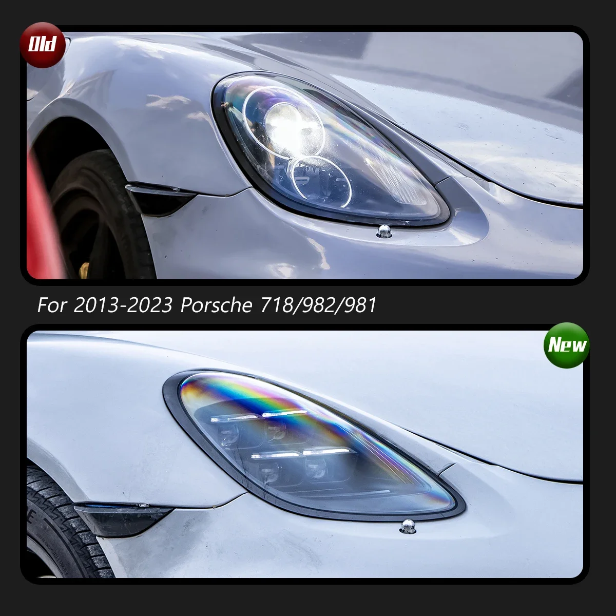 

TYPY New LED Head Lamp Upgrade Modified For Porsche Cayman 718 982 Headlight 2013-2023 Dynamic Signal Head Lamp Auto Accessories