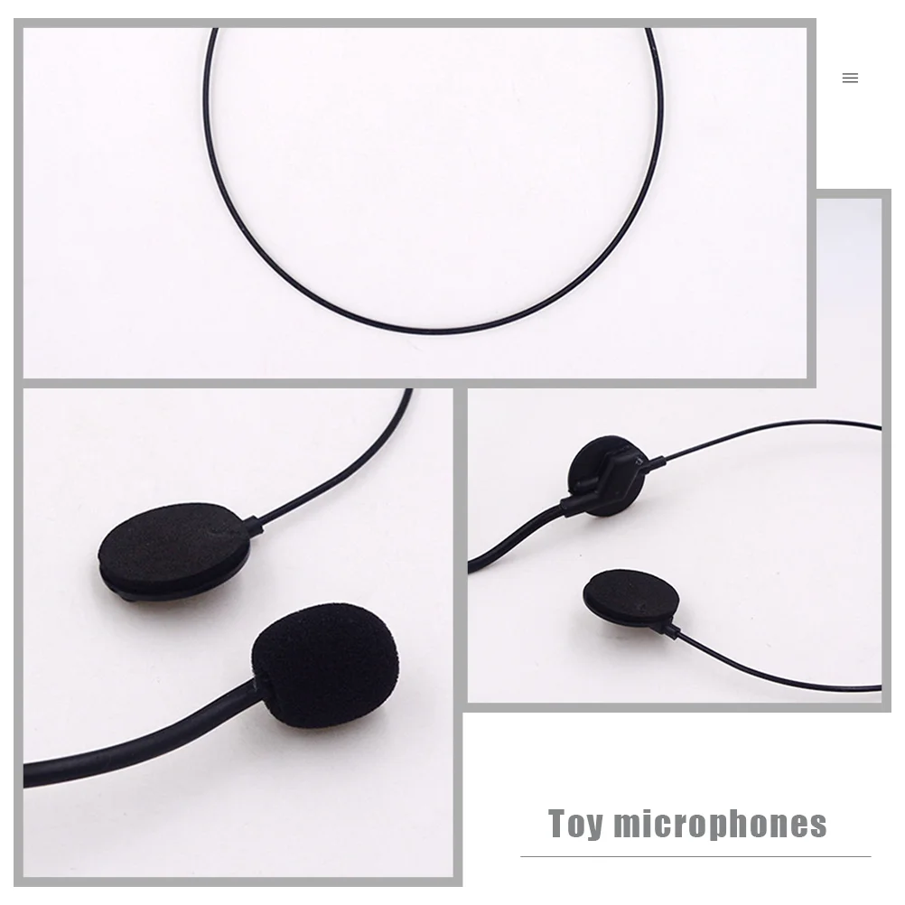 6 Pcs Toy Microphone Masquerade Fake Headphone Props Cosplay Headset Halloween Prom Carnival Microphones Plastic