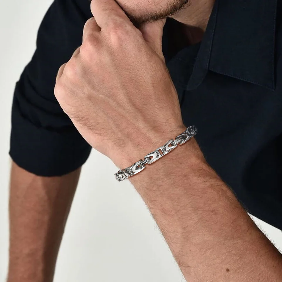 V Shape Byzantine Bracelets for Men Boys,Stylish Waterproof