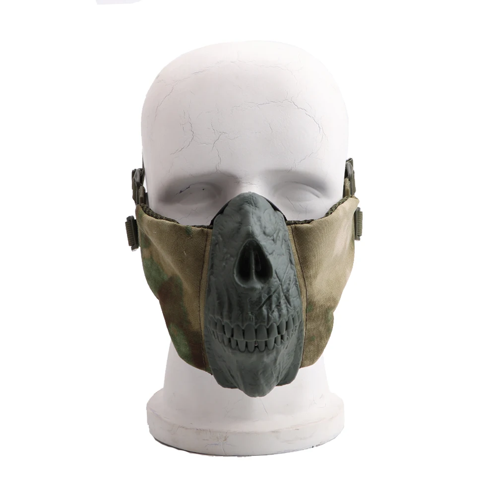 قناع ZLang للهالوين للتدريب التكتيكي نصف قناع قتالي خارجي للعبة Cs العسكرية قناع وجه جمجمة رعب للرجال #2